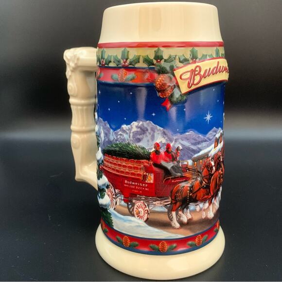 Vintage 2003 Budweiser Holiday Stein Mug - Picture 1 of 11